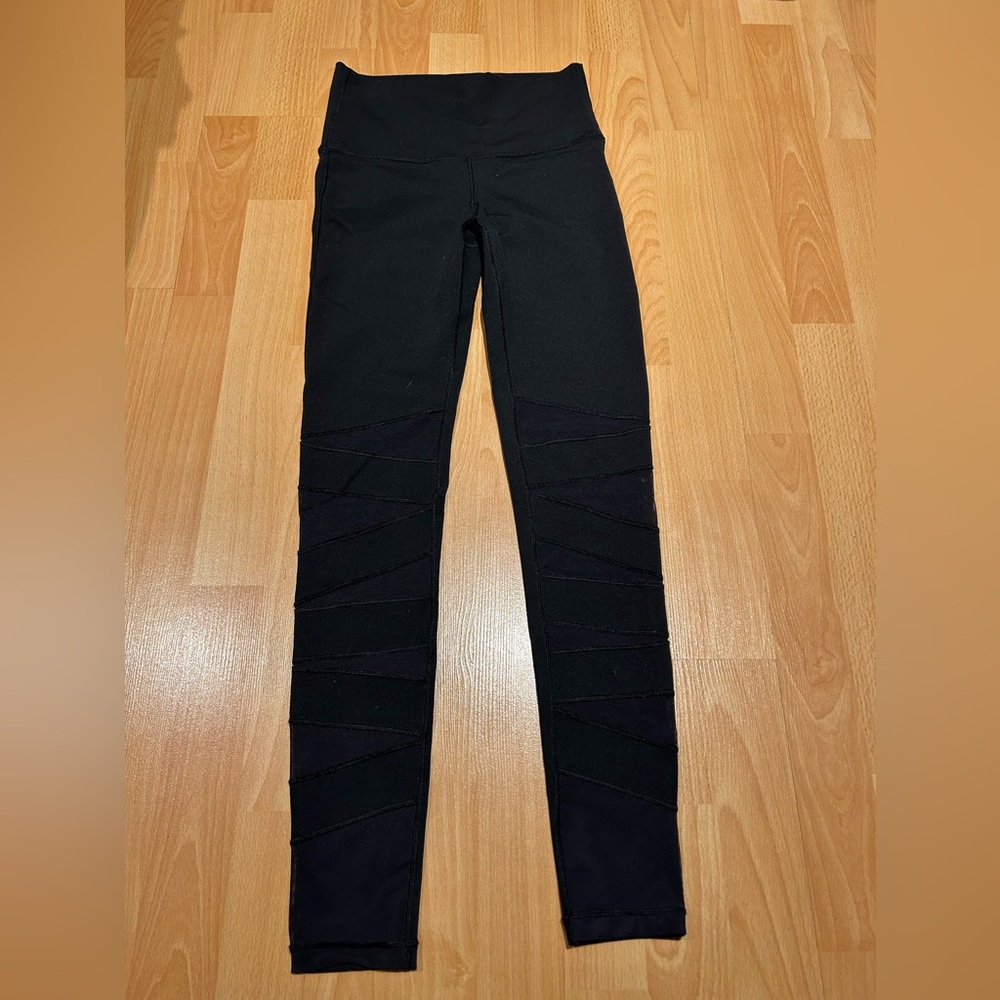 Ivivva by Lululemon Mesh Black Leggings Girls Size 12